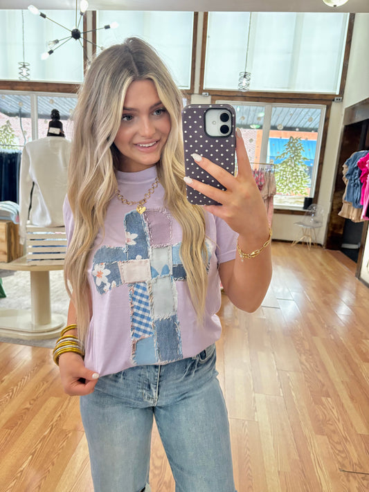 Purple Cross Tee