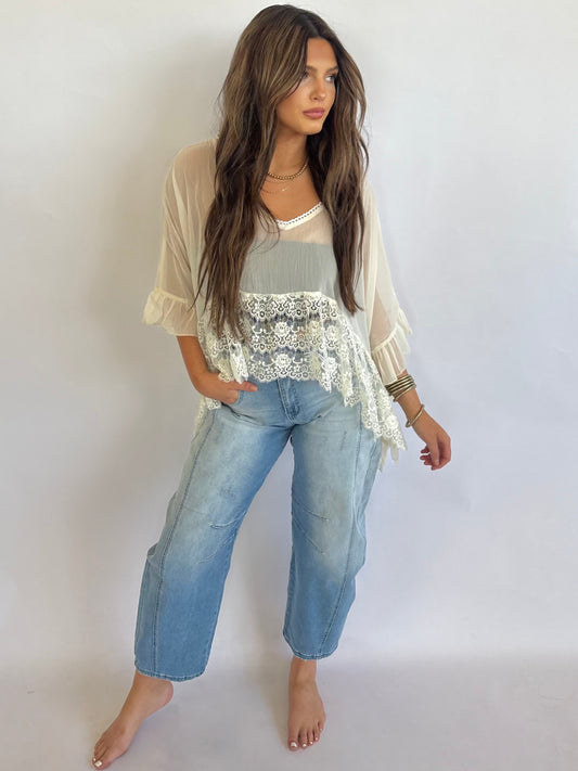 Zenana Barrel Leg Jean