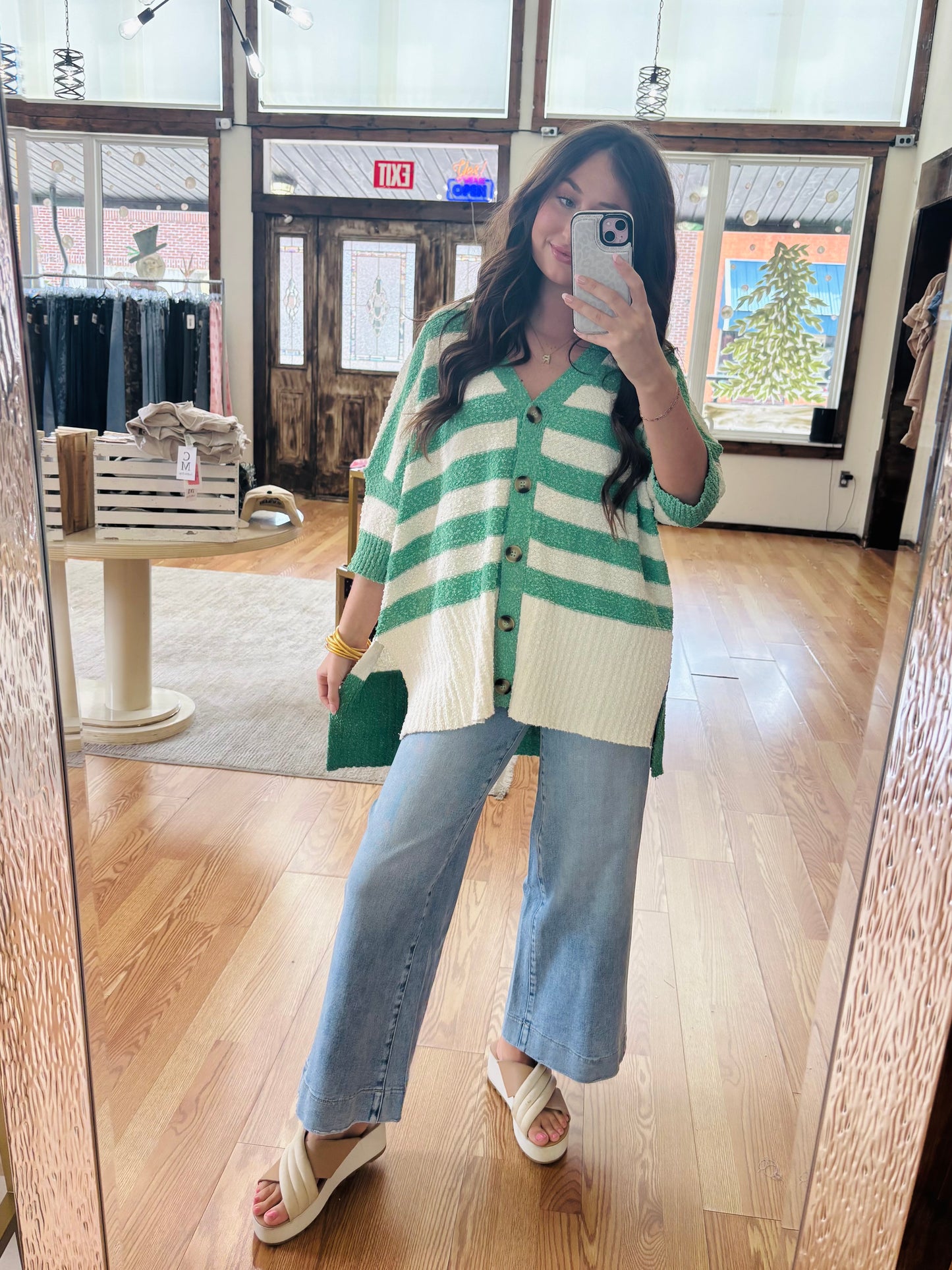 Popcorn Button Down Cardigan