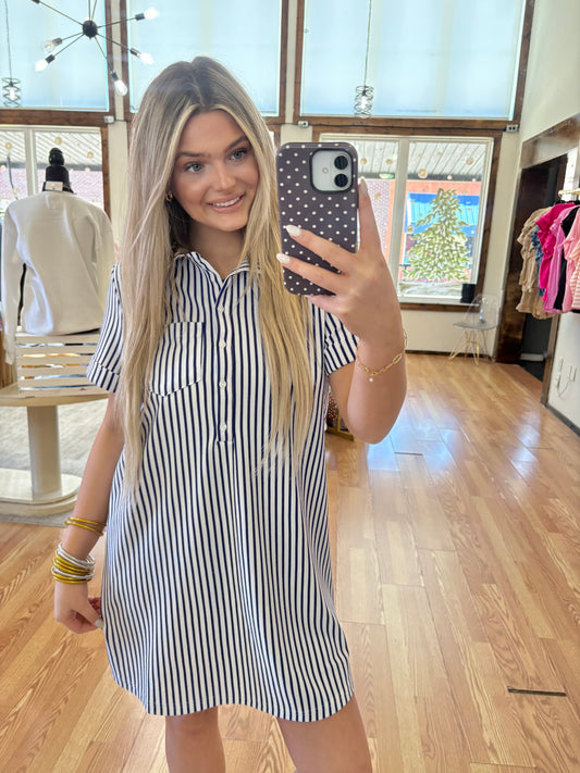 Collared Stripe Dress