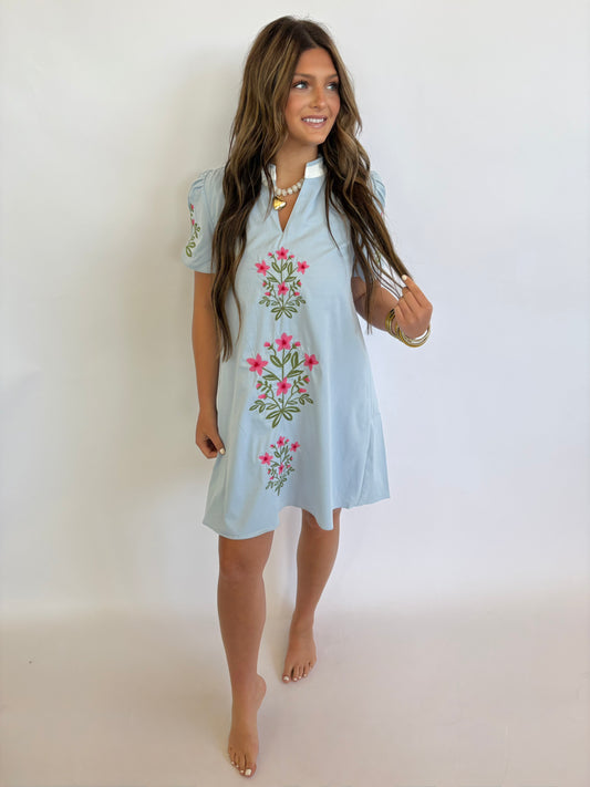 Gigio Floral Embroidery Dress