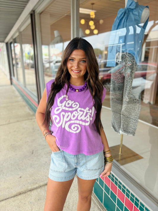 Purple Go Sports Top