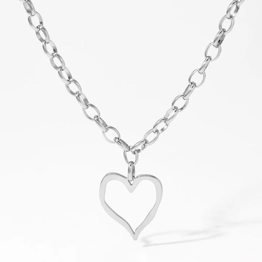 Heart Necklace-Silver