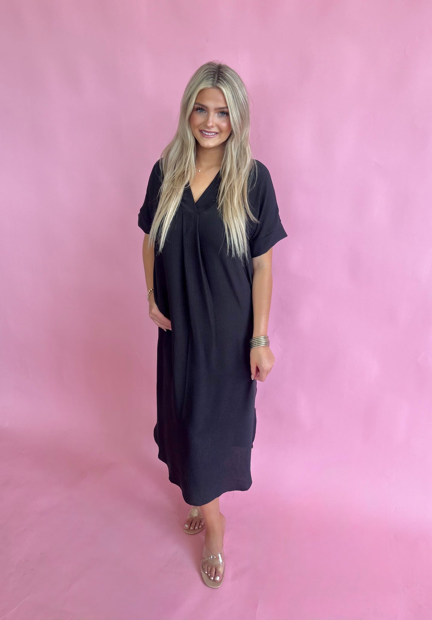 Black Linen Dress
