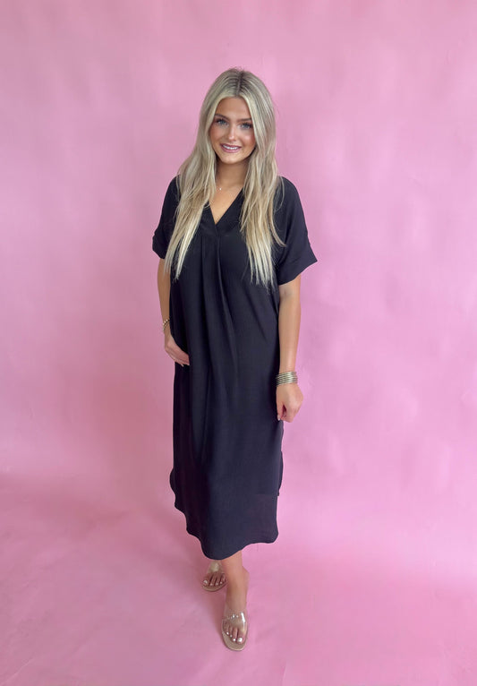 Black Linen Dress