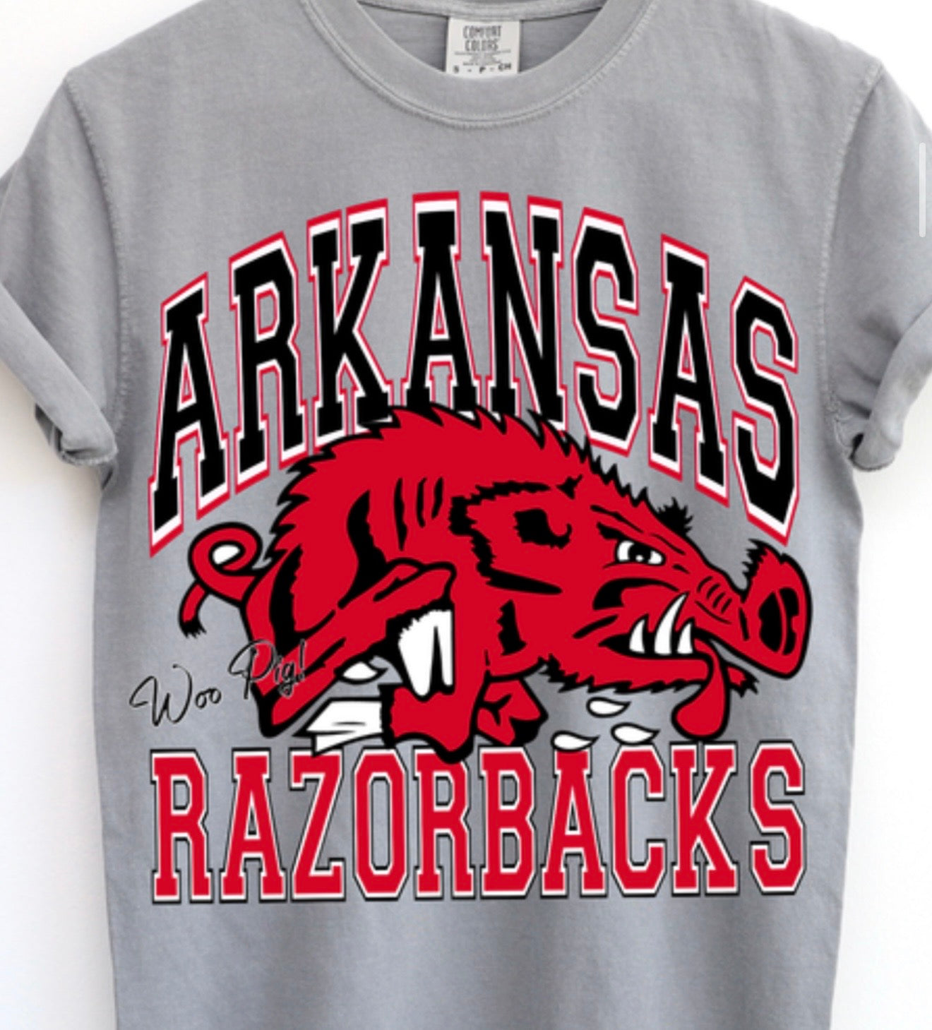 Plus Arkansas Grey Tee