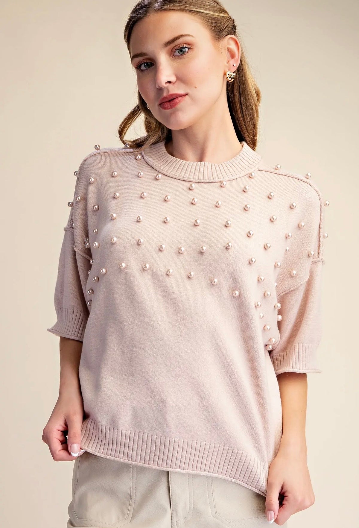 Beige Pearl Sweater