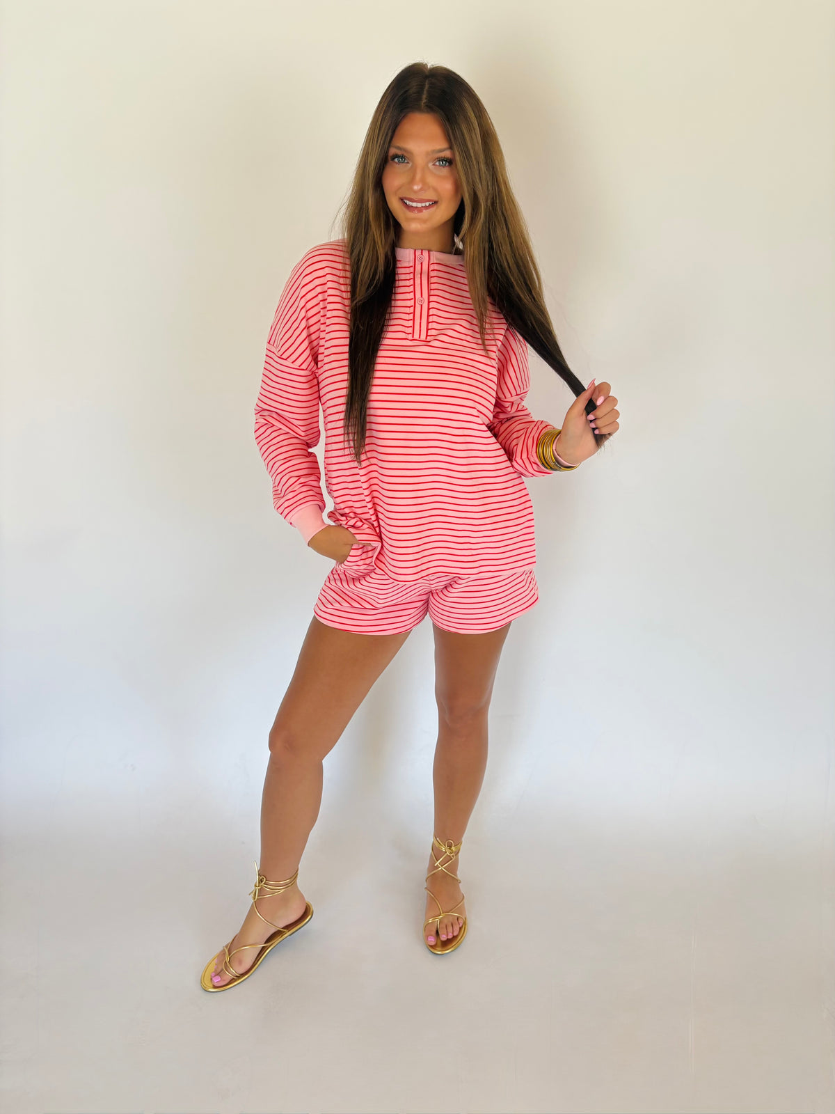 Strawberry Pin Stripe Set