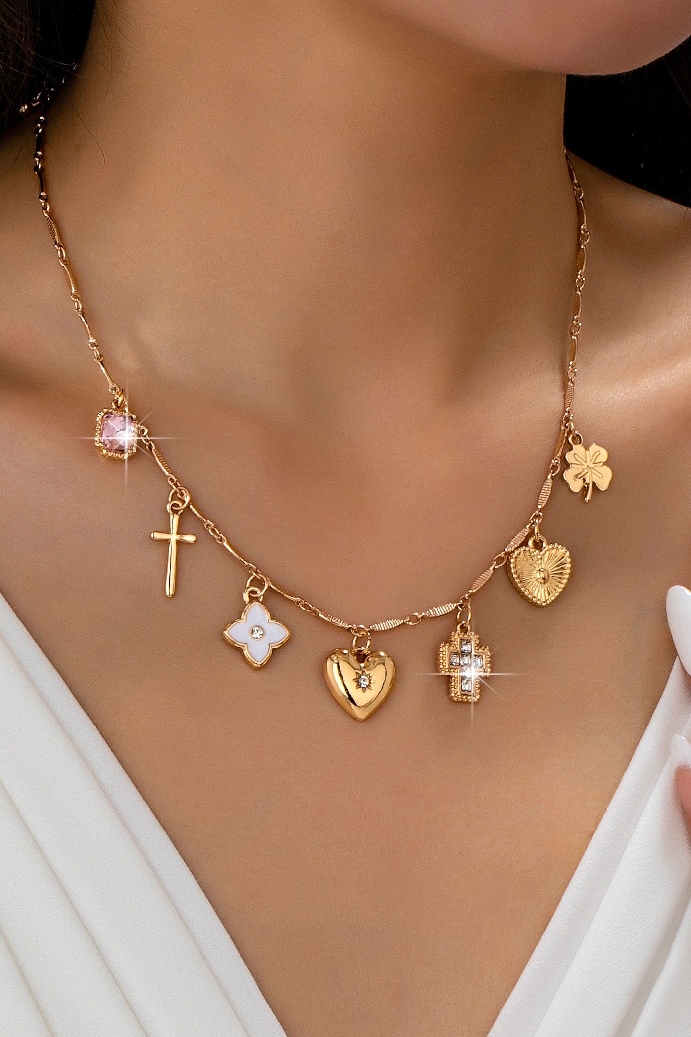 Crosses & Hearts Necklace