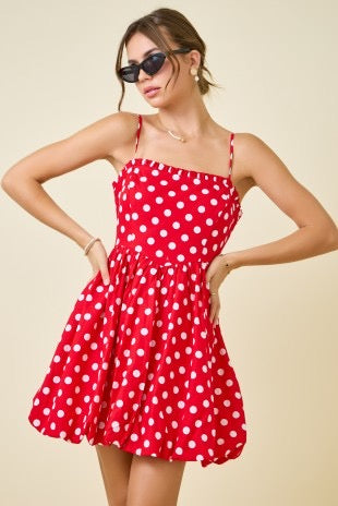 Red Polka Dot Bubble Dress