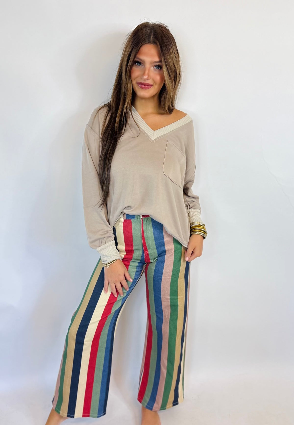 Multi Color Stripe Pant