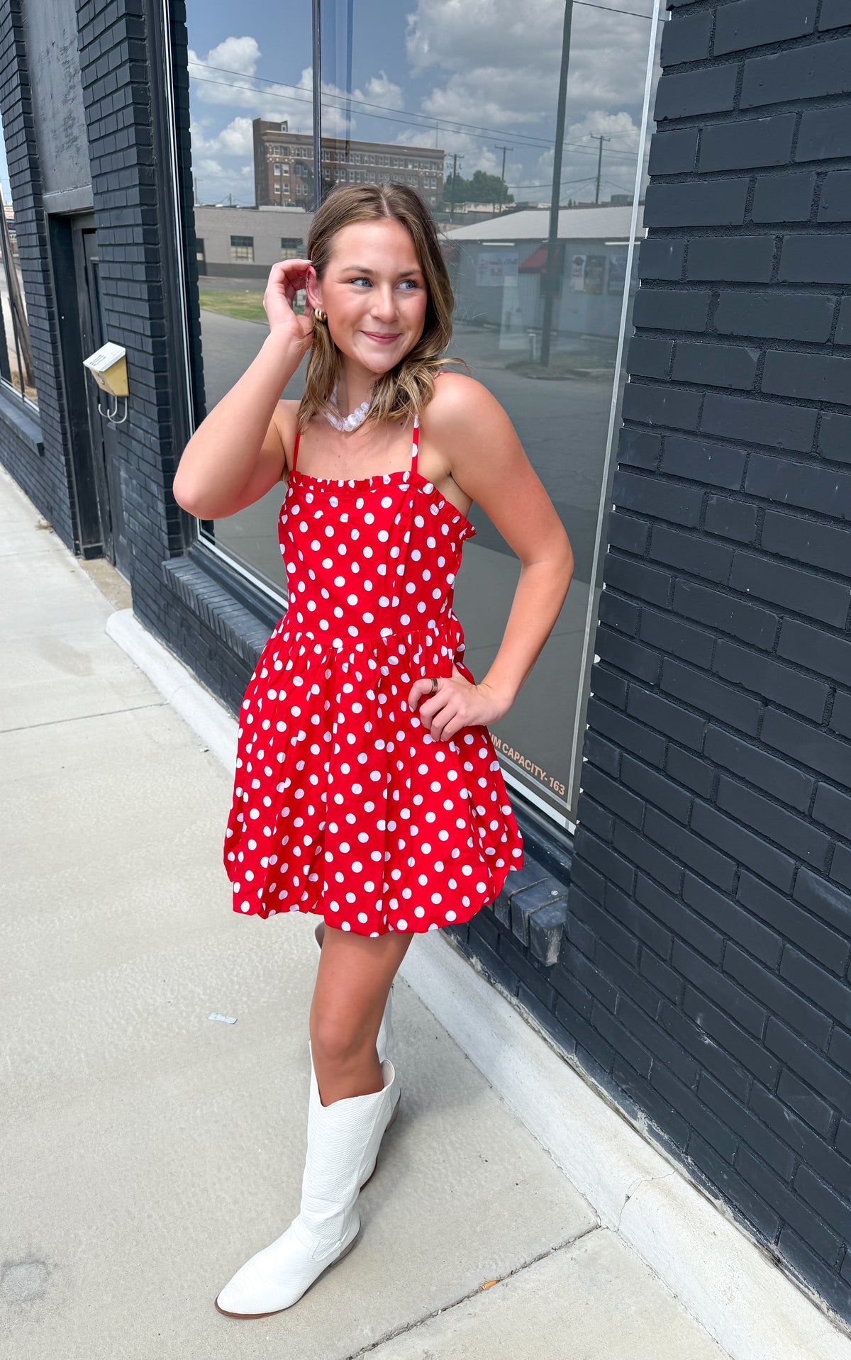 Red Polka Dot Bubble Dress