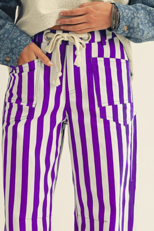 Purple Stripe Pant