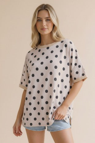 Oversized Polka Dot Top