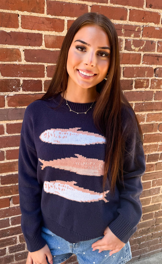 Le Lis Fish Sweater