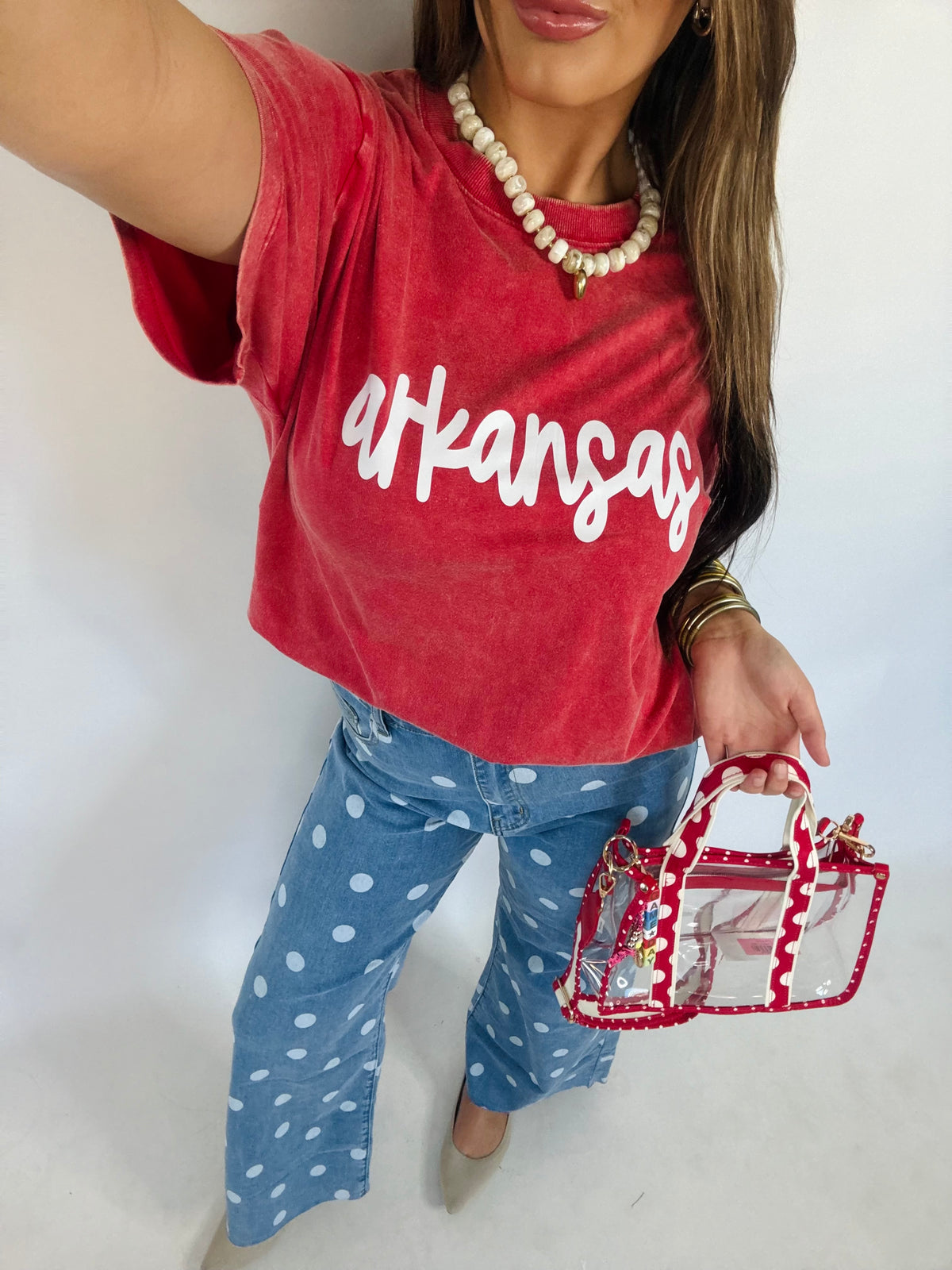Red Arkansas Zenana Tee