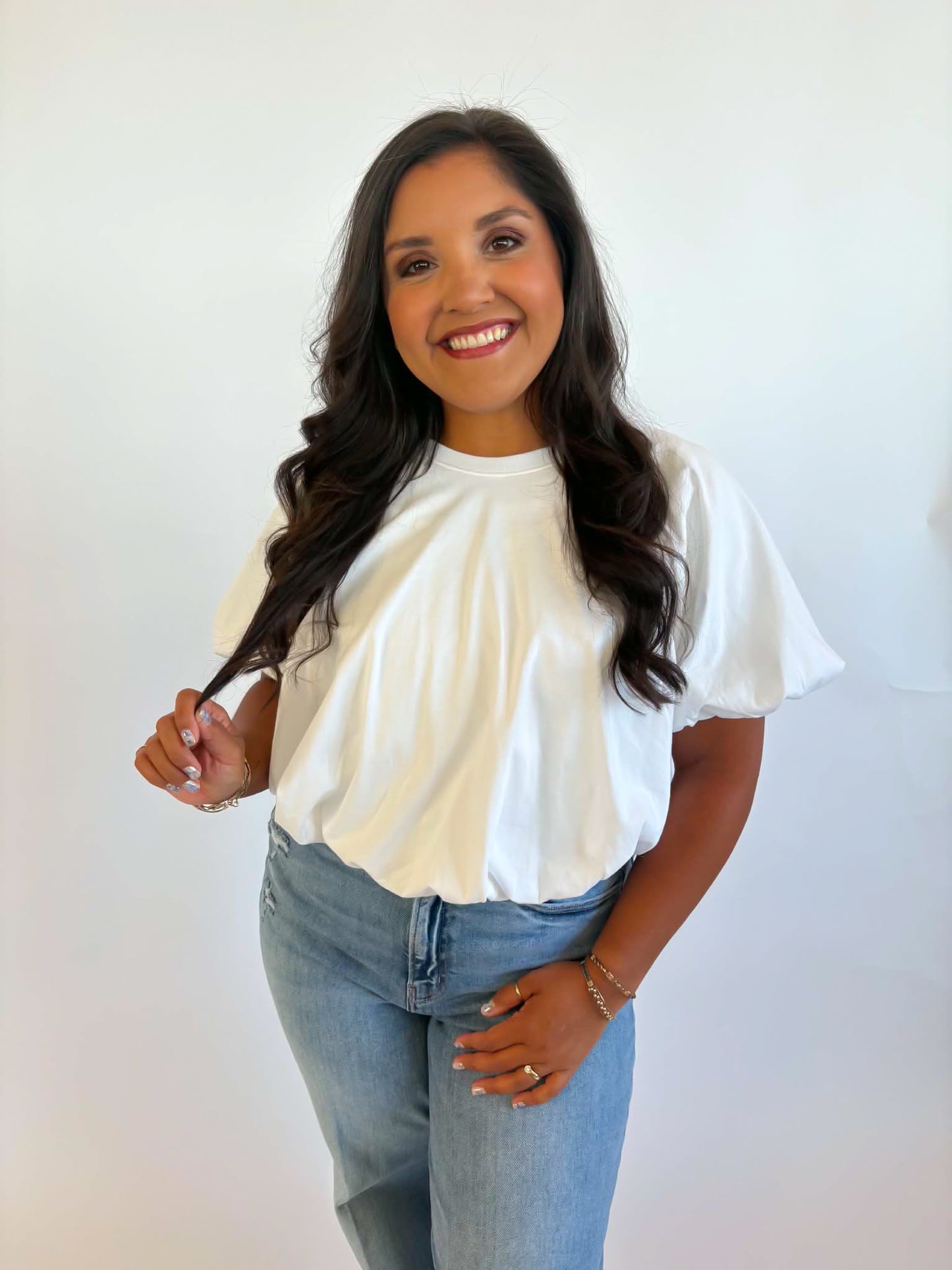 Bubble Ivory Top