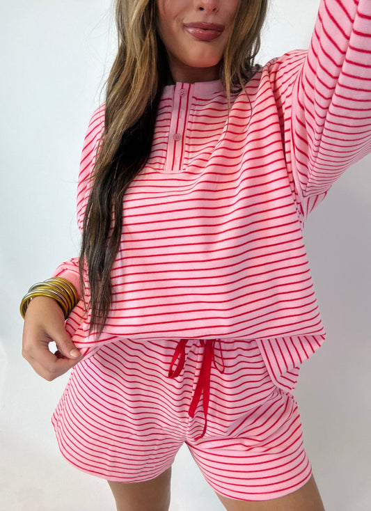 Strawberry Pin Stripe Set