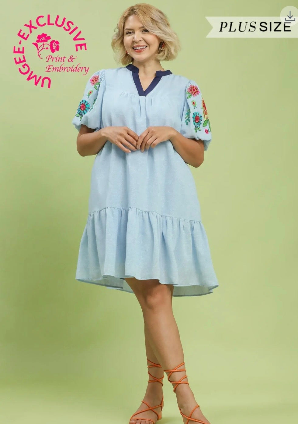 Plus Short Length Dress