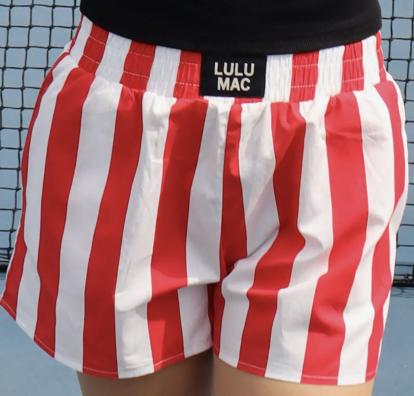 Red/White Stripe Short