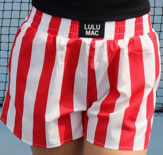 Red/White Stripe Short