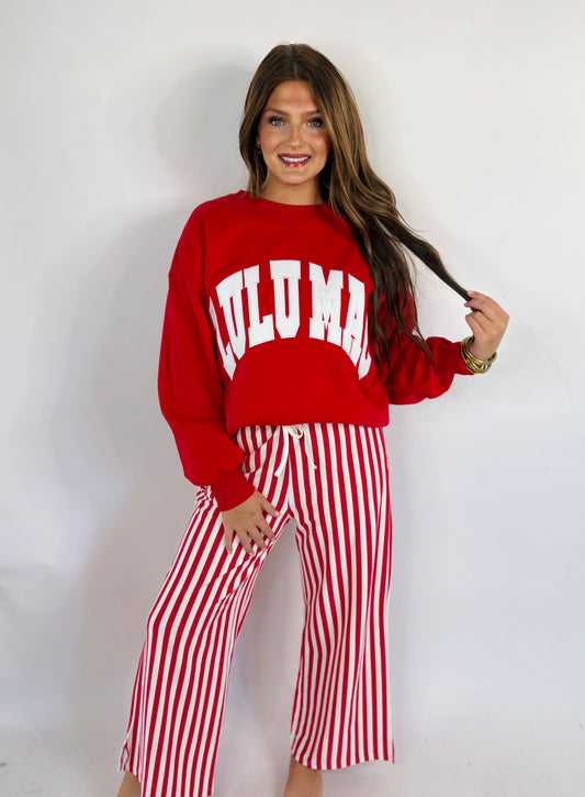 Lulu Mac Red&White Sweatshirt