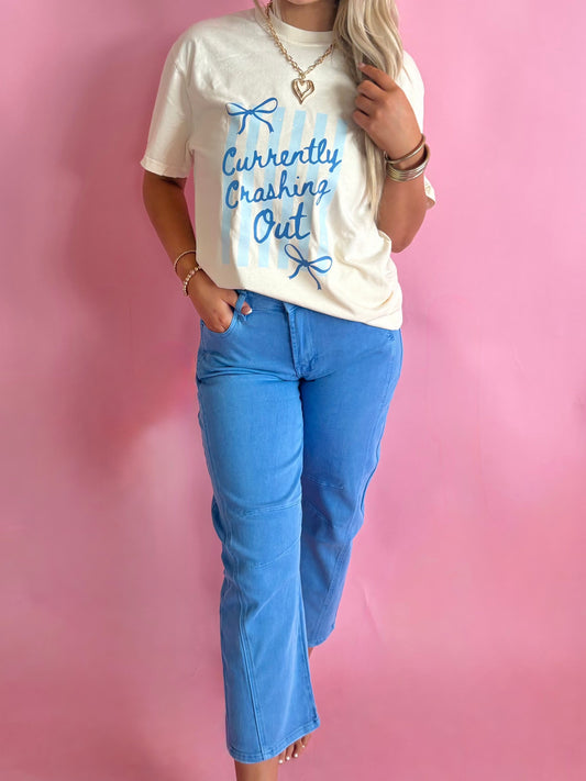 Barrel Leg Jean-Ocean Blue