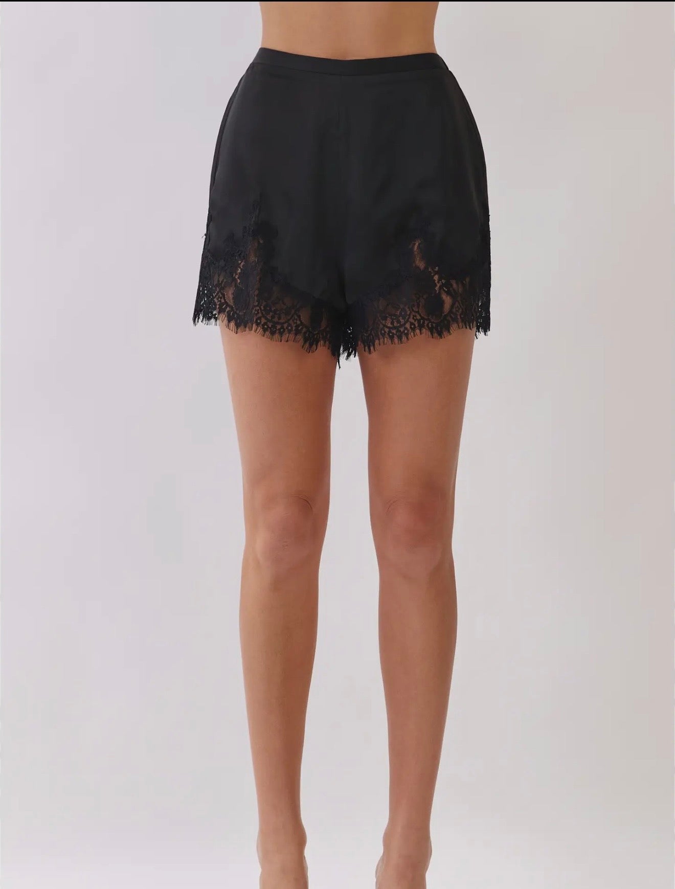 Black Lace Trim Short