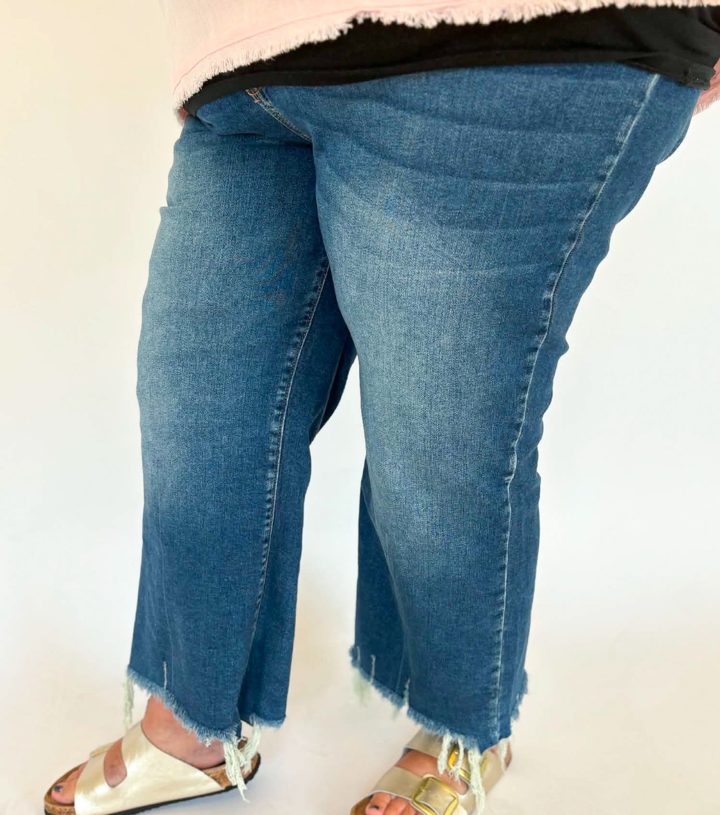 Plus Raw Hem Jean