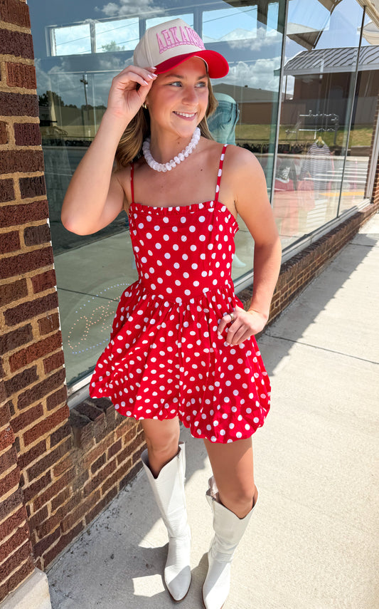 Red Polka Dot Bubble Dress