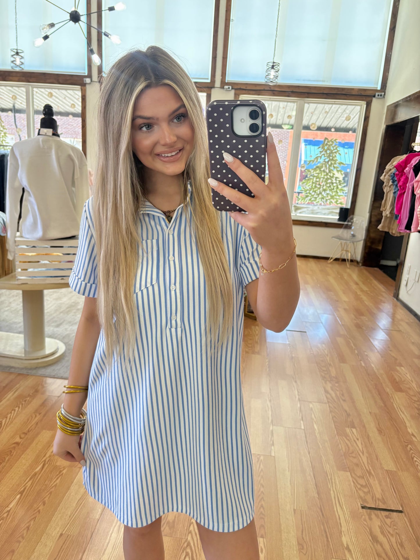 Collared Stripe Dress