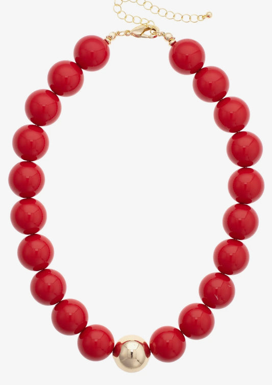 Red Beaded Necklace