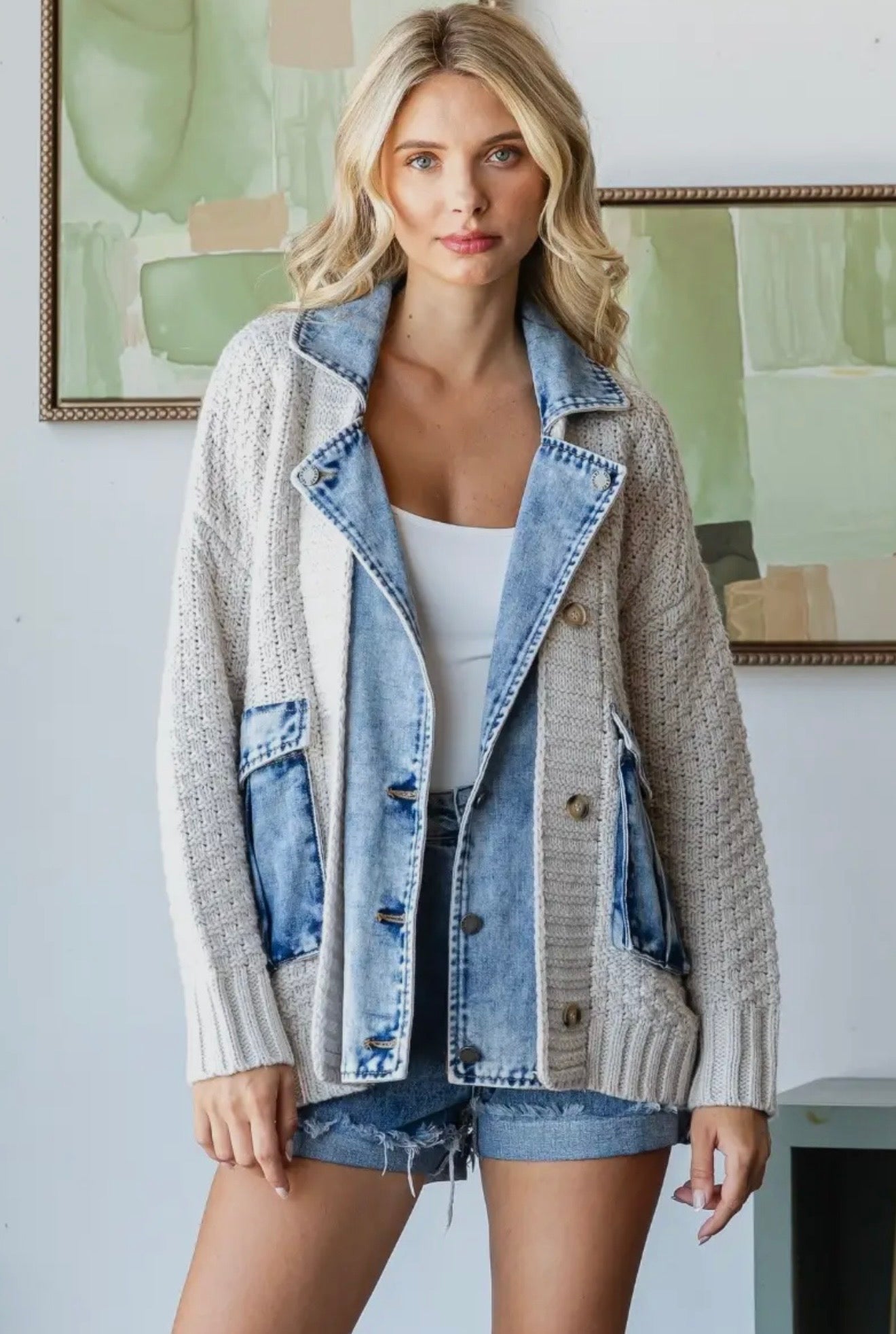 Denim/Knit Jacket