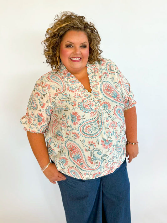 Plus Paisley Top