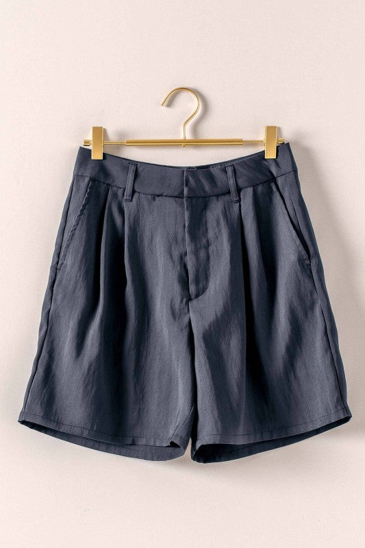 Tailored Pleated Shorts