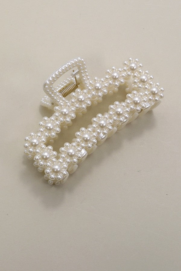 Pearl Claw Clip Flowers