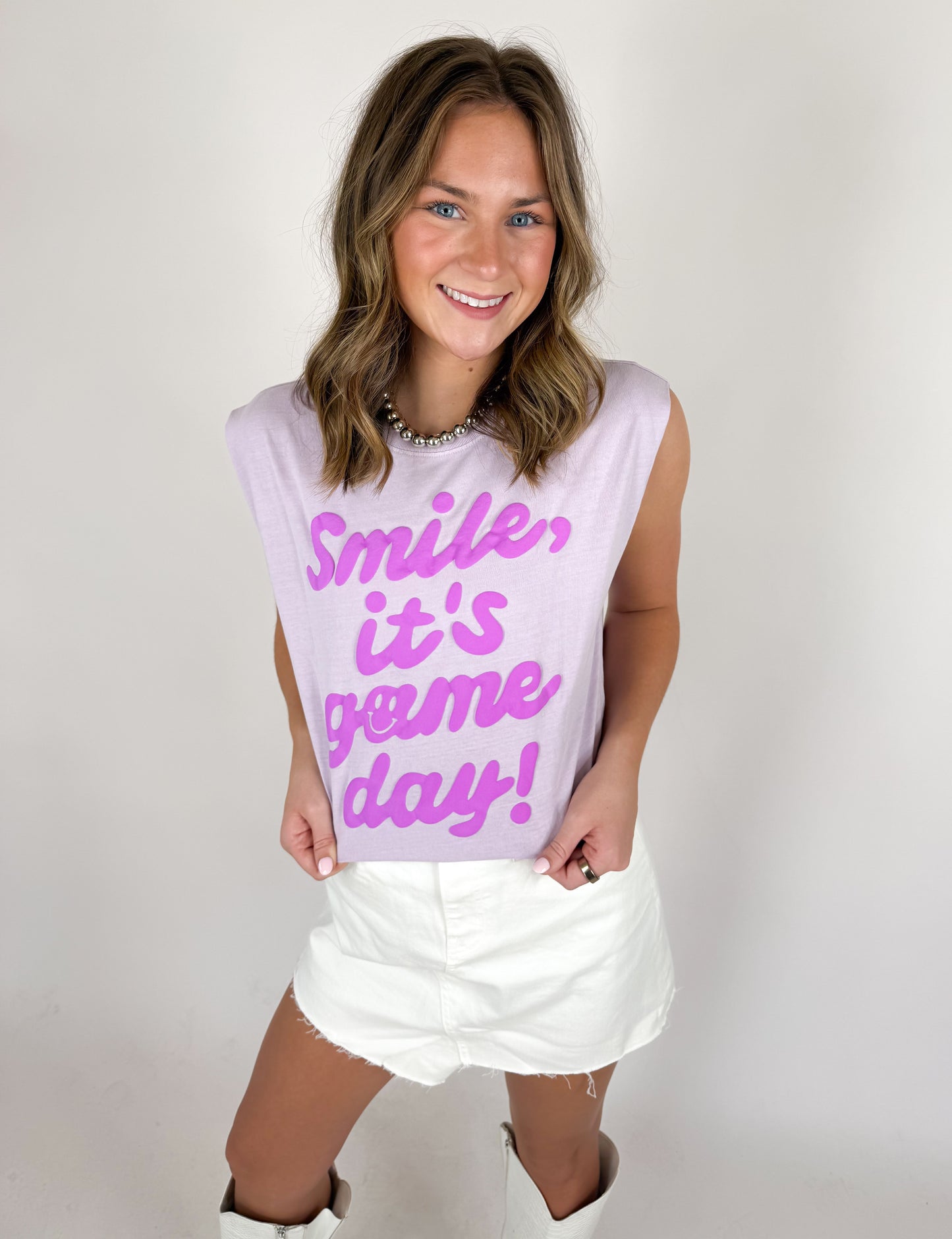 Purple Smile Game Day Tee
