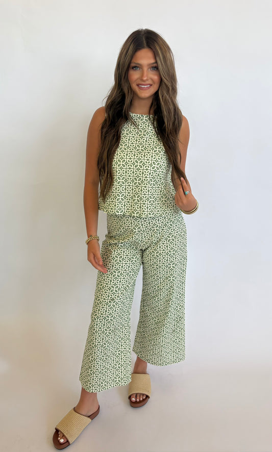 Linen Sleeveless Set