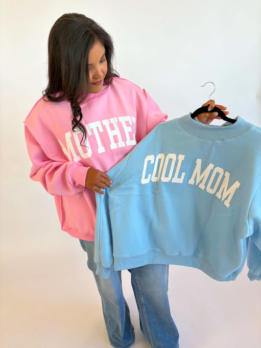 Blue Mother Mockneck