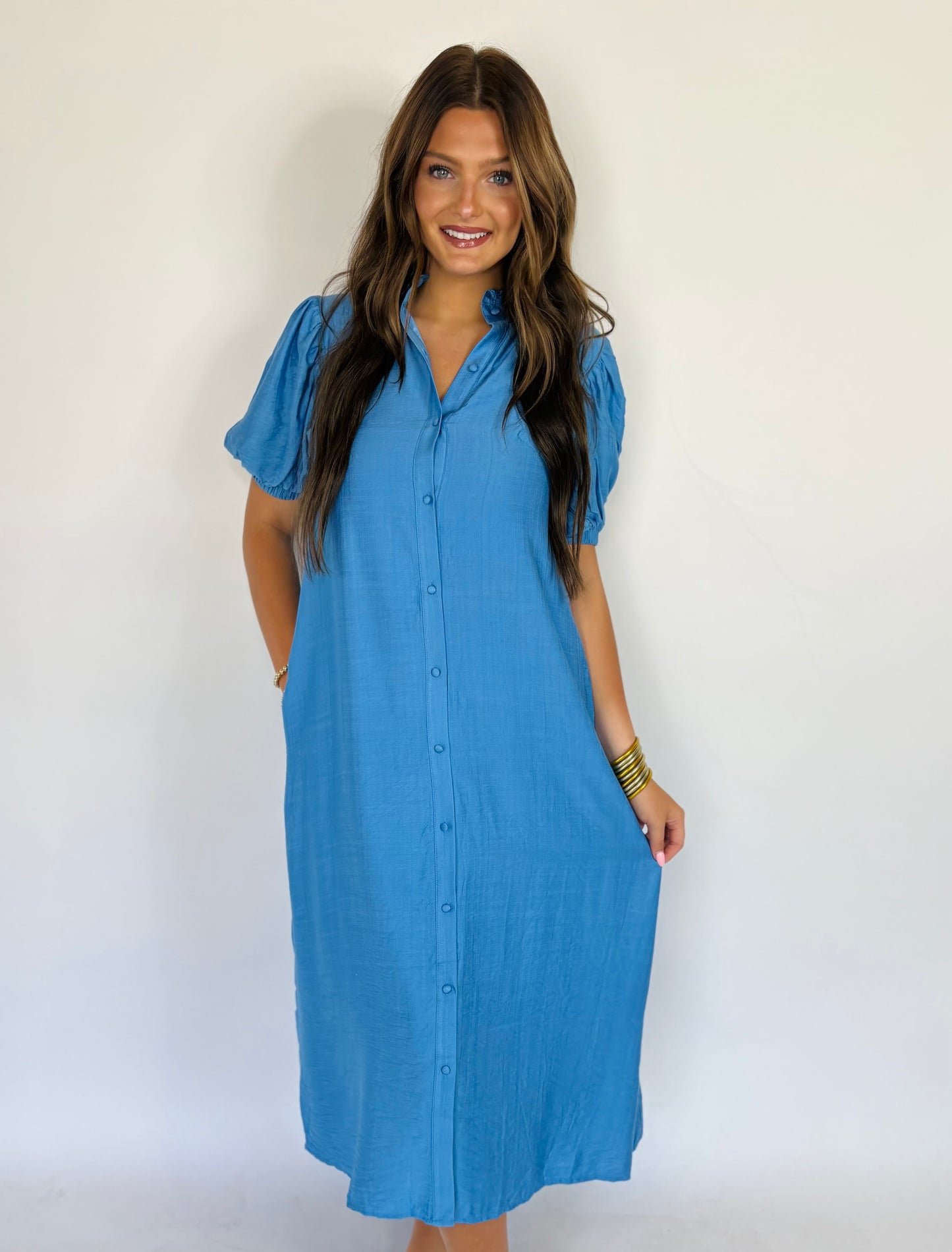 Gigio Button Down Midi Dress