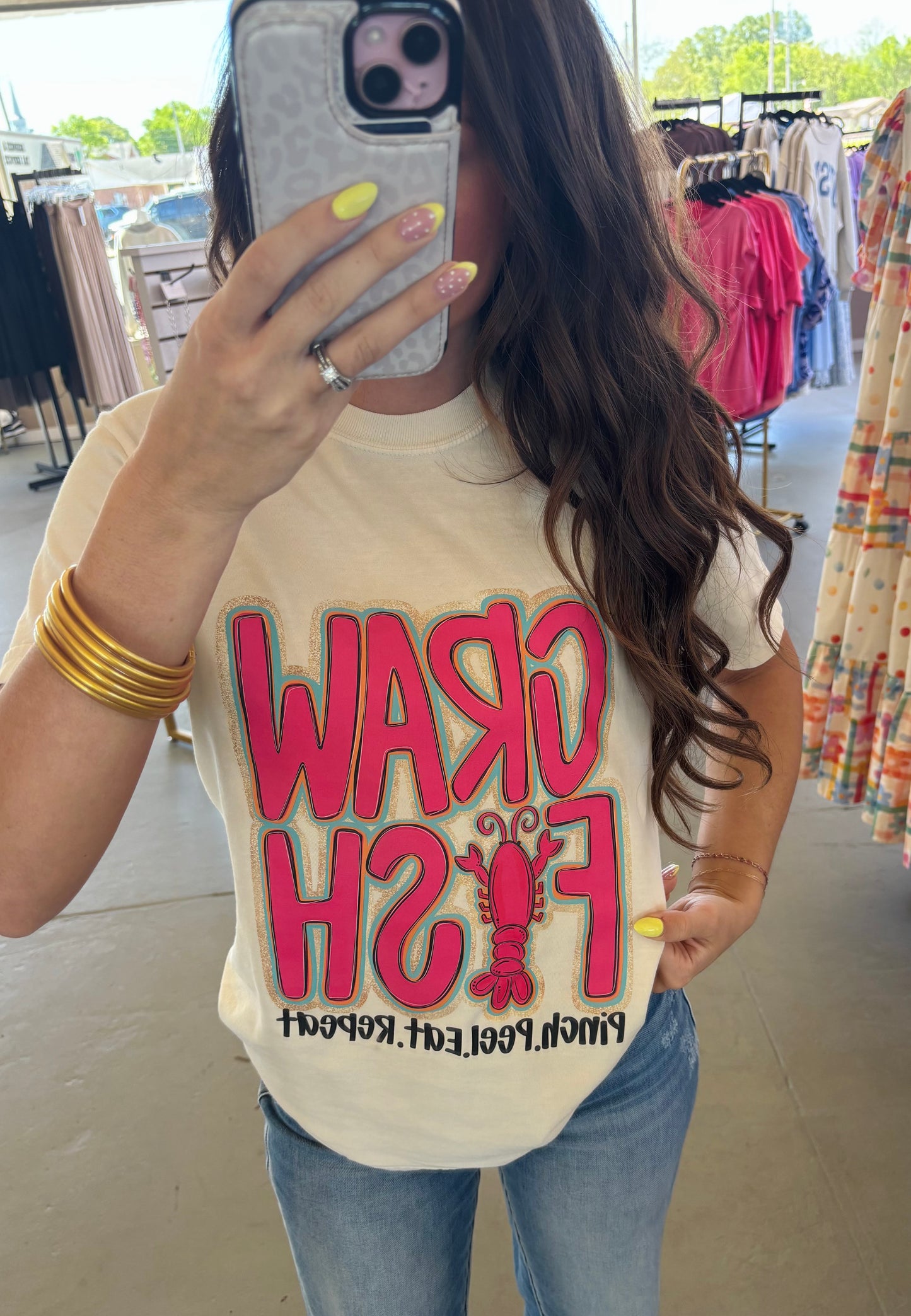 Pink Crawfish Tee