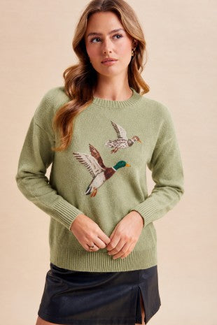 Sage Mallard Sweater
