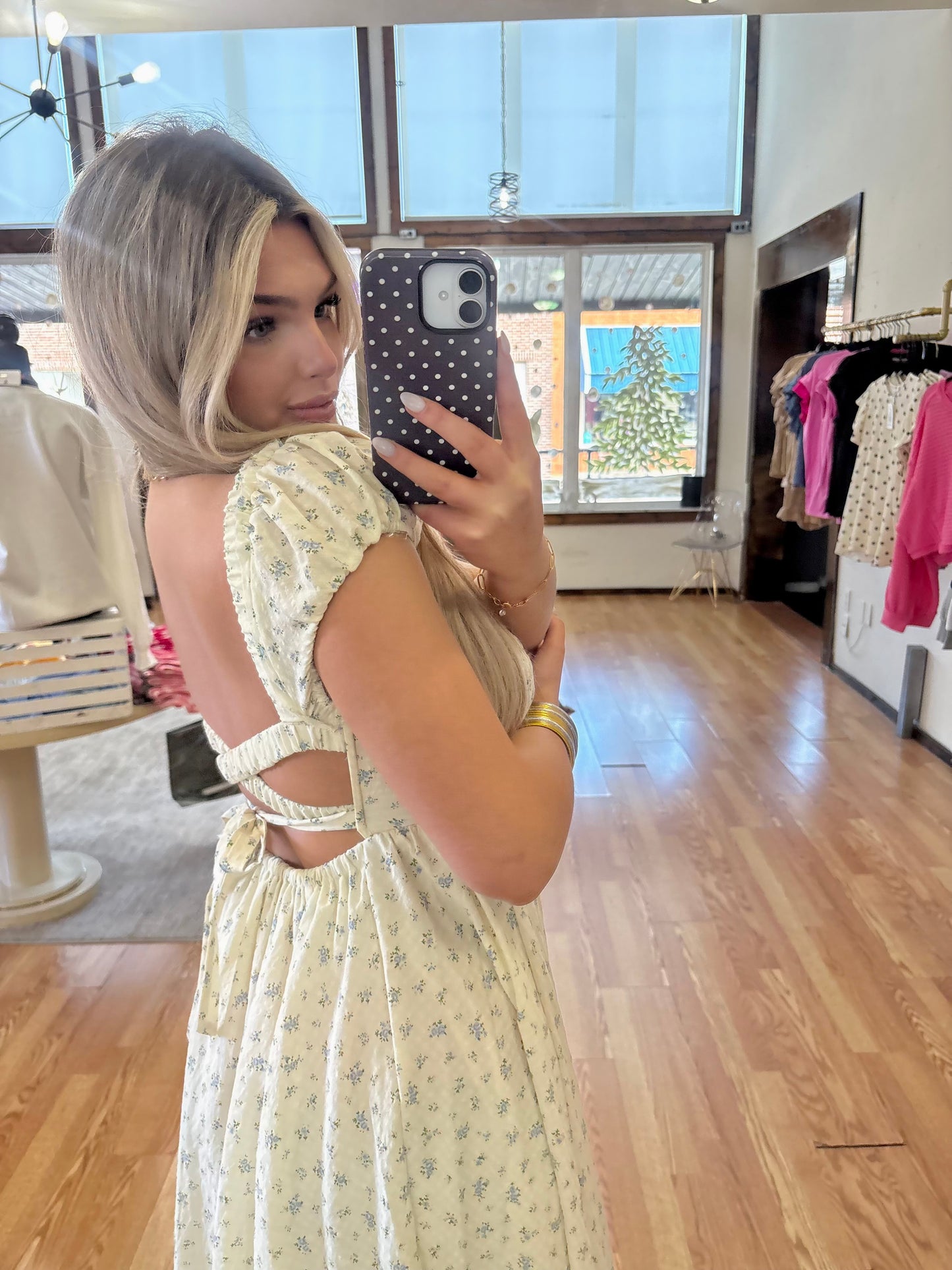 Smocked Floral Maxi Dress