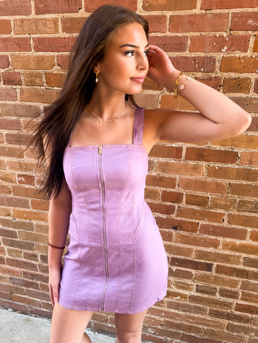 Cotton Twill Mini Dress