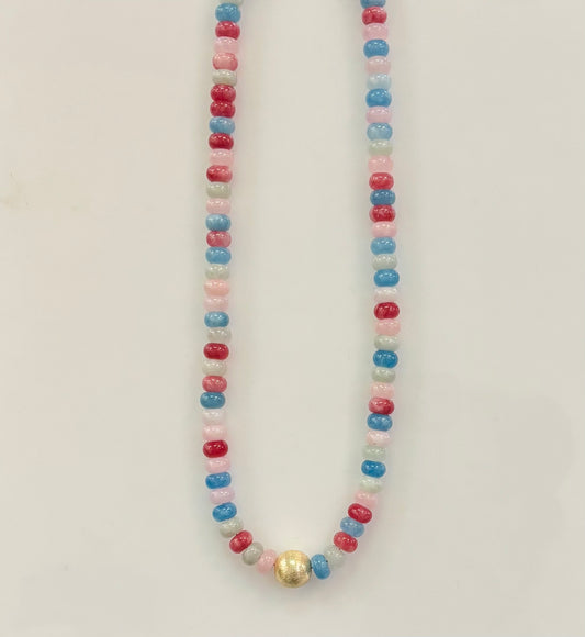 Cotton Candy Beaded Necklace Made By MC