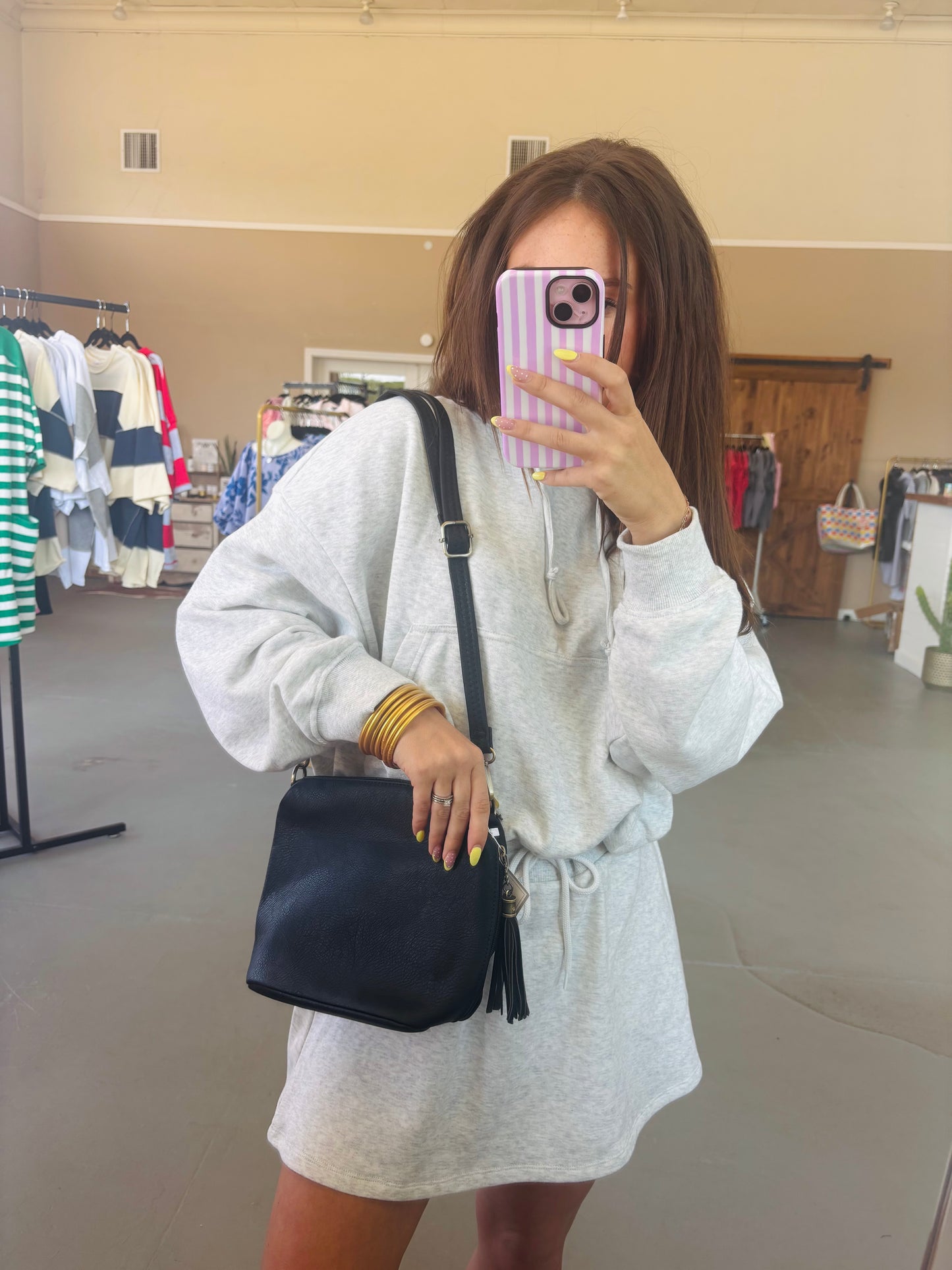 Black Crossbody With Tassels