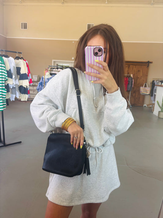 Black Crossbody With Tassels