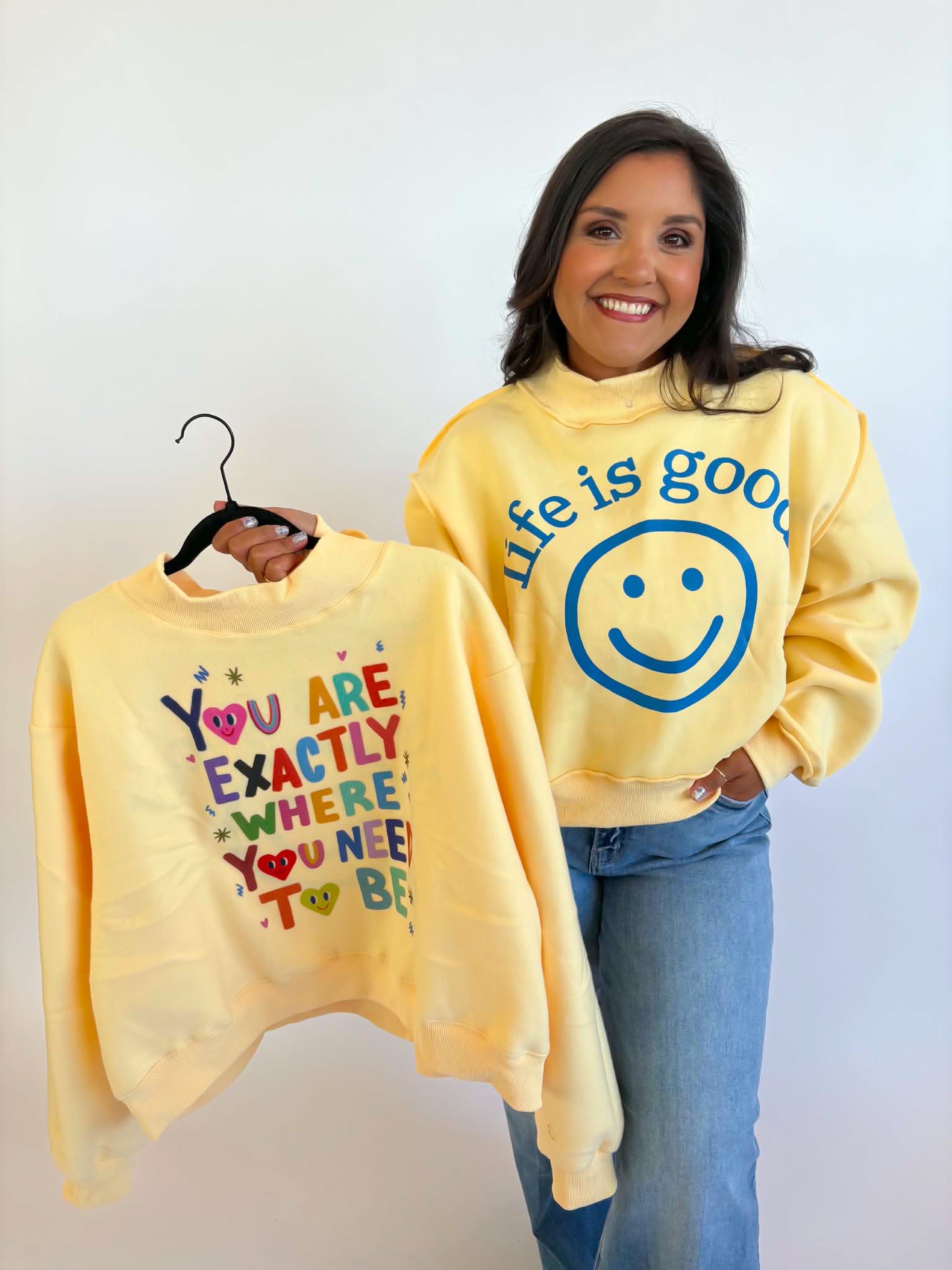 Reversible Life Is Good Mockneck