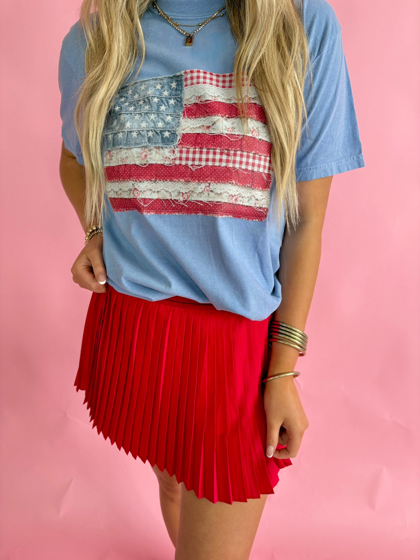 Quilted Flag Tee