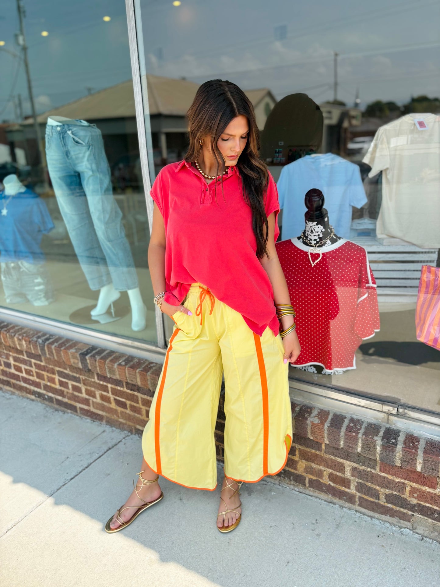 Sporty Pull-On Pant-Lemon